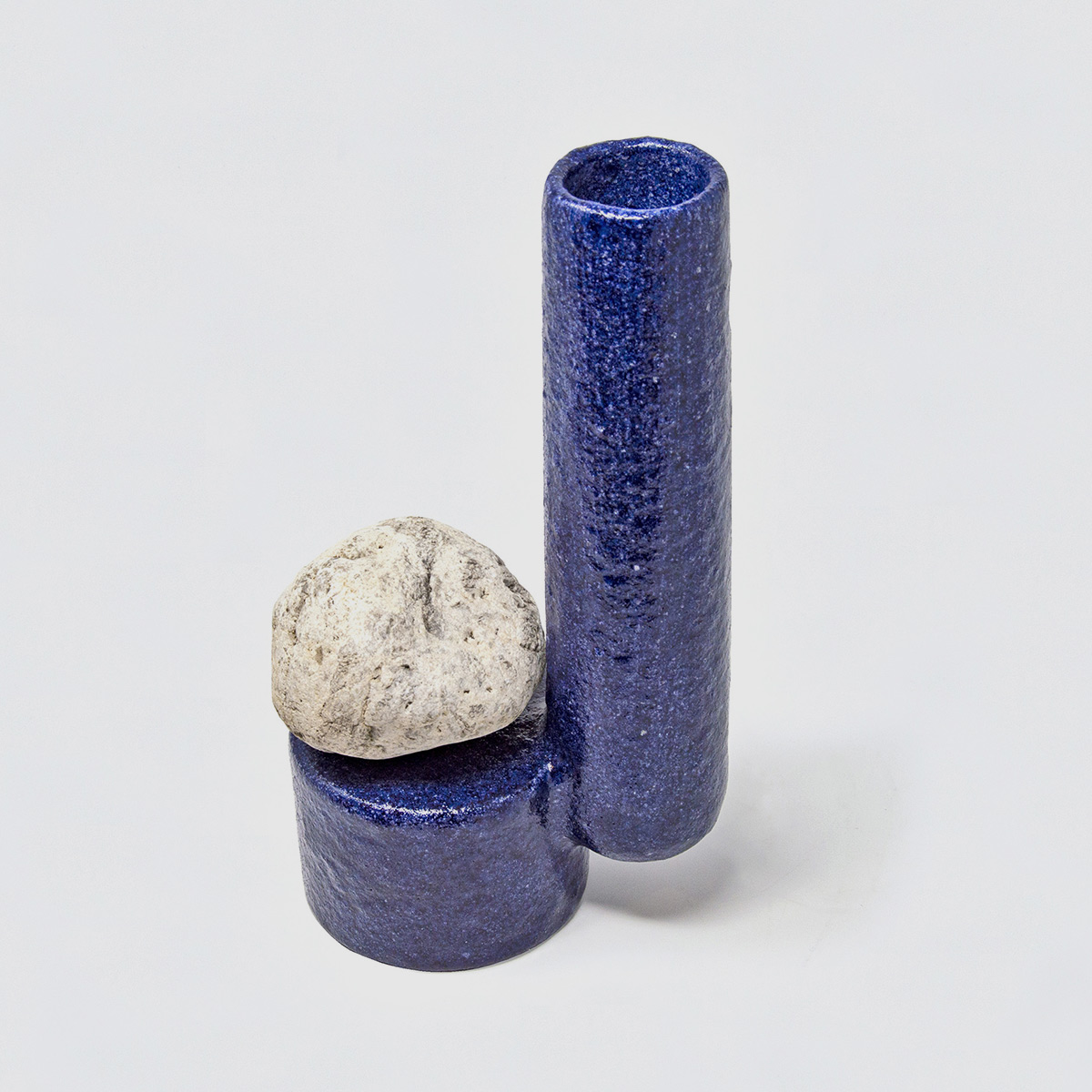 Vaso in ceramica Libra, blu |  M by Hands on Design
