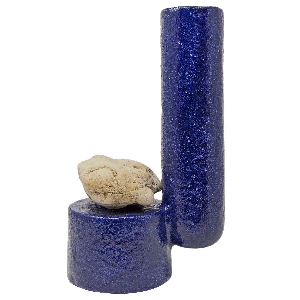Vaso in ceramica Libra, blu |  M by Hands on Design