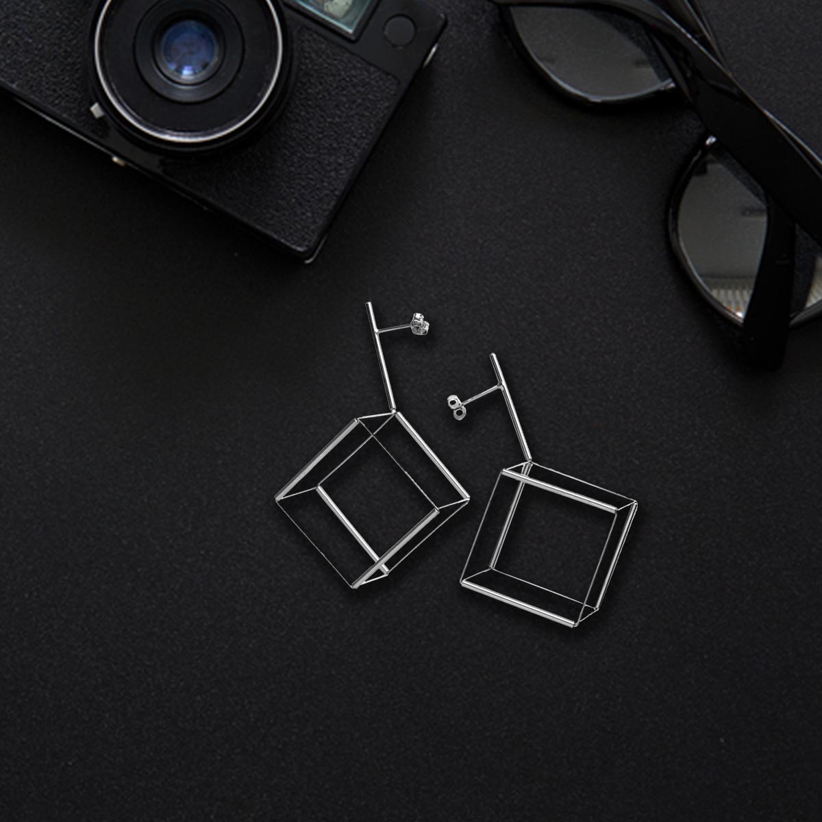 Orecchini Cube , argento by Takirai Design