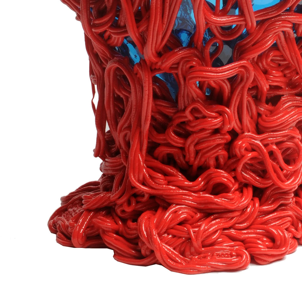 Vaso in resina Spaghetti Special coral-blue by Corsi Design