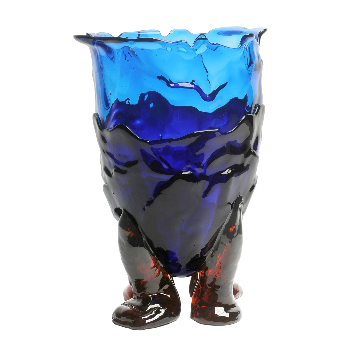 Vaso in resina Clear Extra Colour Blue Red by Corsi Design