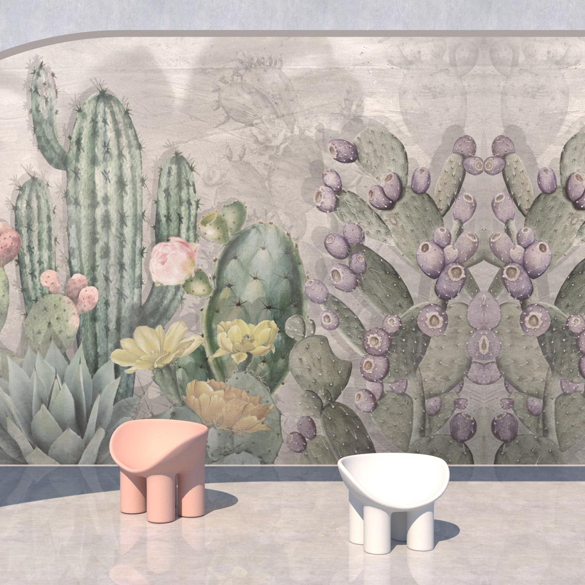 Rivestimento per pareti Cactus, carta vinilica TNT by Officinarkitettura