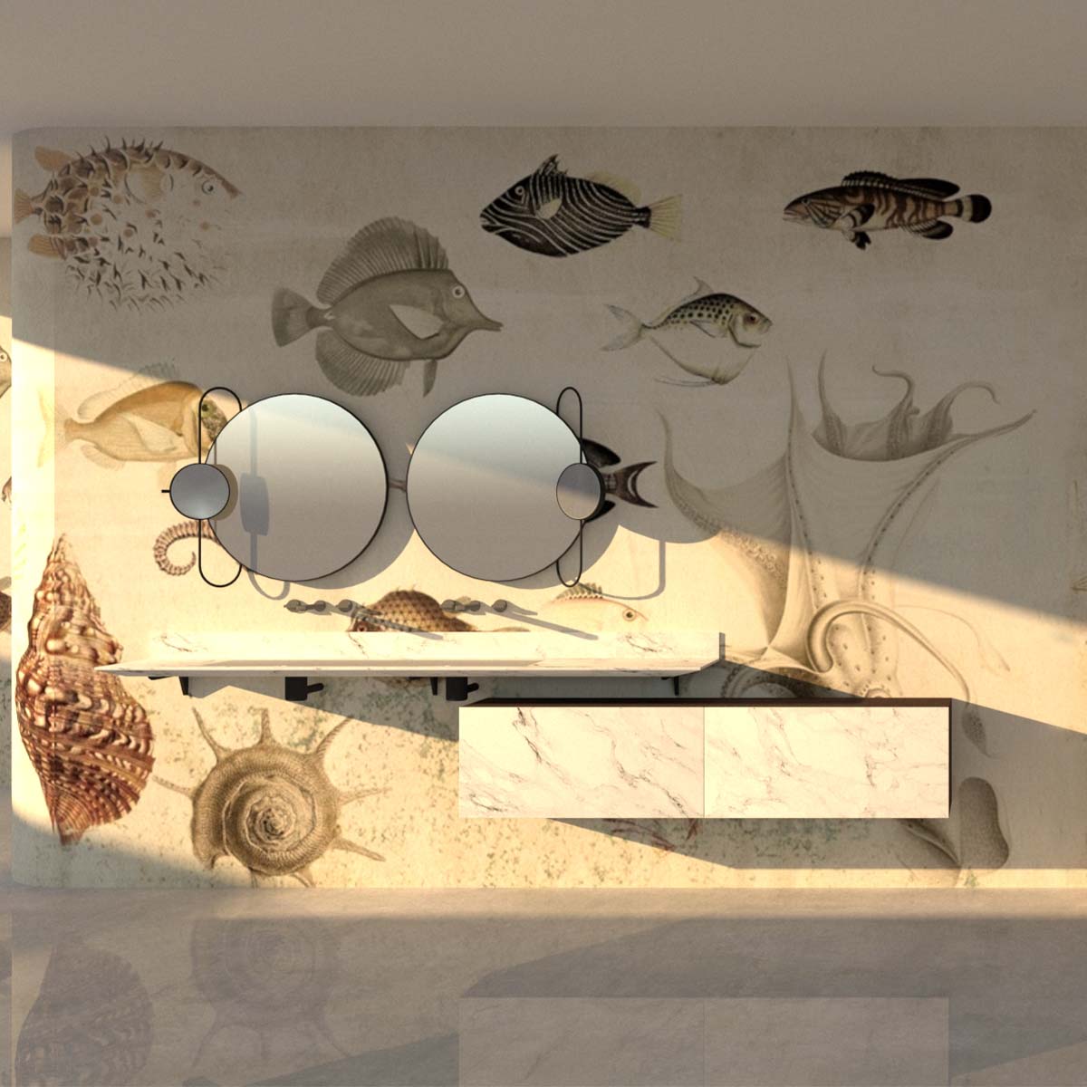 Rivestimento per pareti Aquarium, carta vinilica TNT by Officinarkitettura