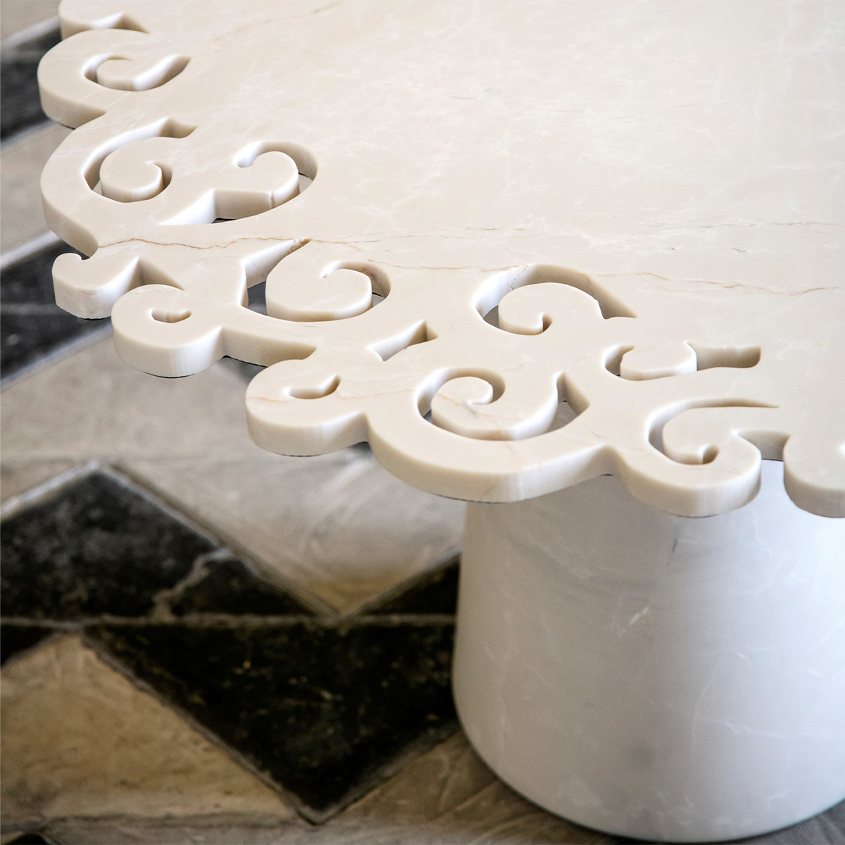 Tavolino in marmo Macramè Total by Kimano Design