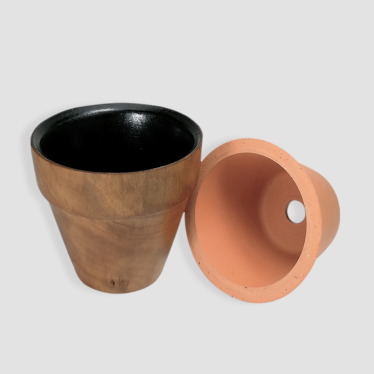 Set 5 vasi in legno Wasi by Alberto Gambale