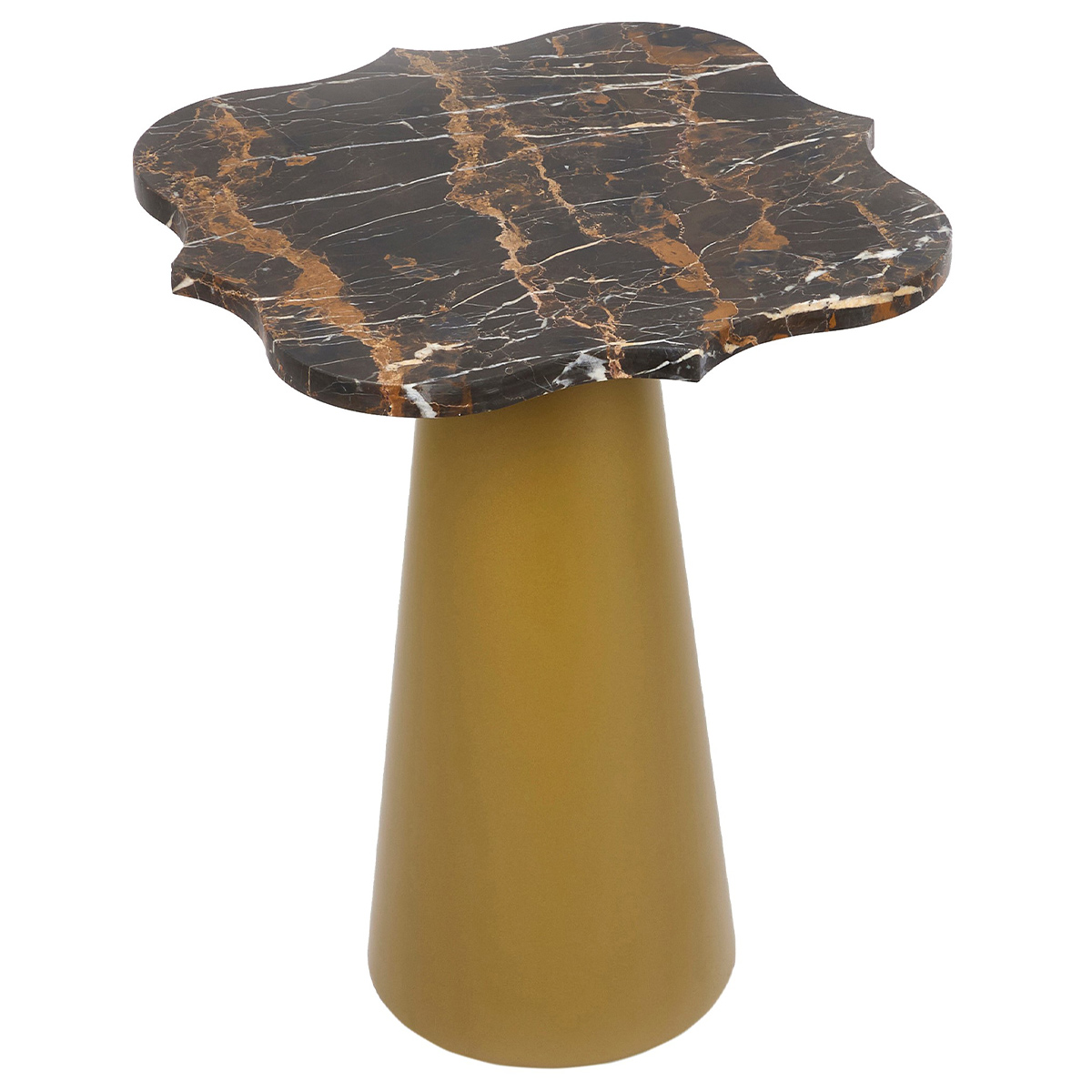 Tavolino in marmo Borromeo alto, nero - oro by Kimano Design