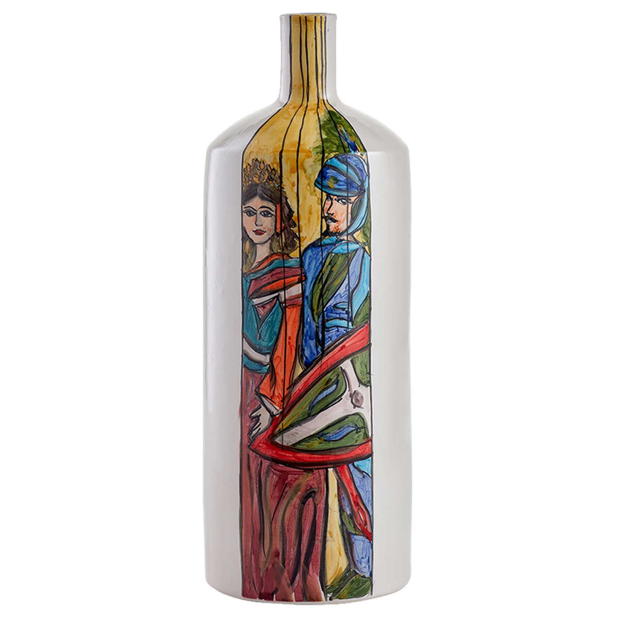 Bottiglia in ceramica Pupo liscia, M by Artefice Atelier