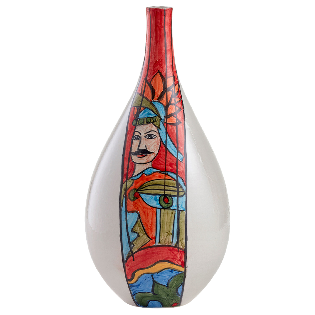 Bottiglia in ceramica Pupo goccia, M by Artefice Atelier