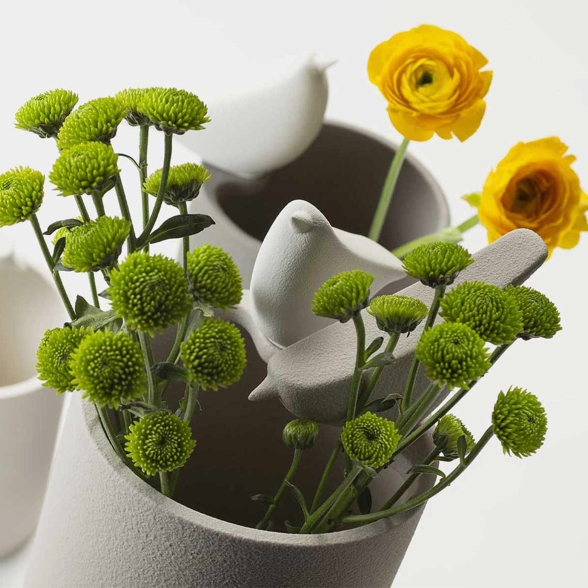 Vaso design Colibrì 1, caolino by Lineasette