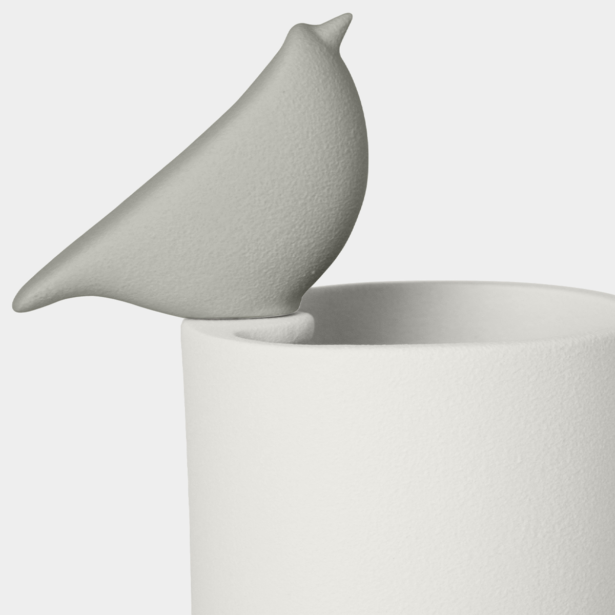 Vaso design Colibrì 2, grigio-latte by Lineasette