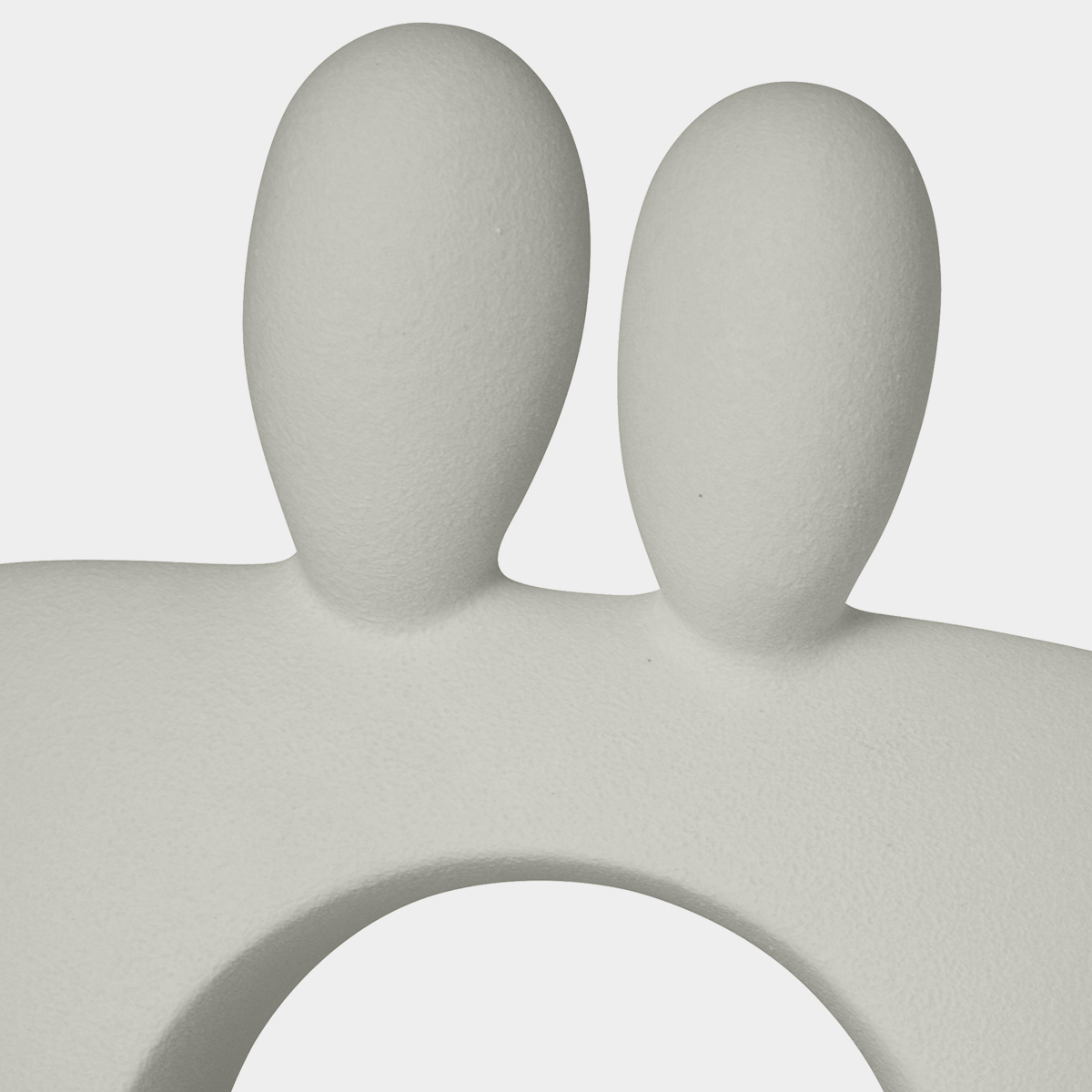Scultura design Famiglia, caolino-tortora by Lineasette
