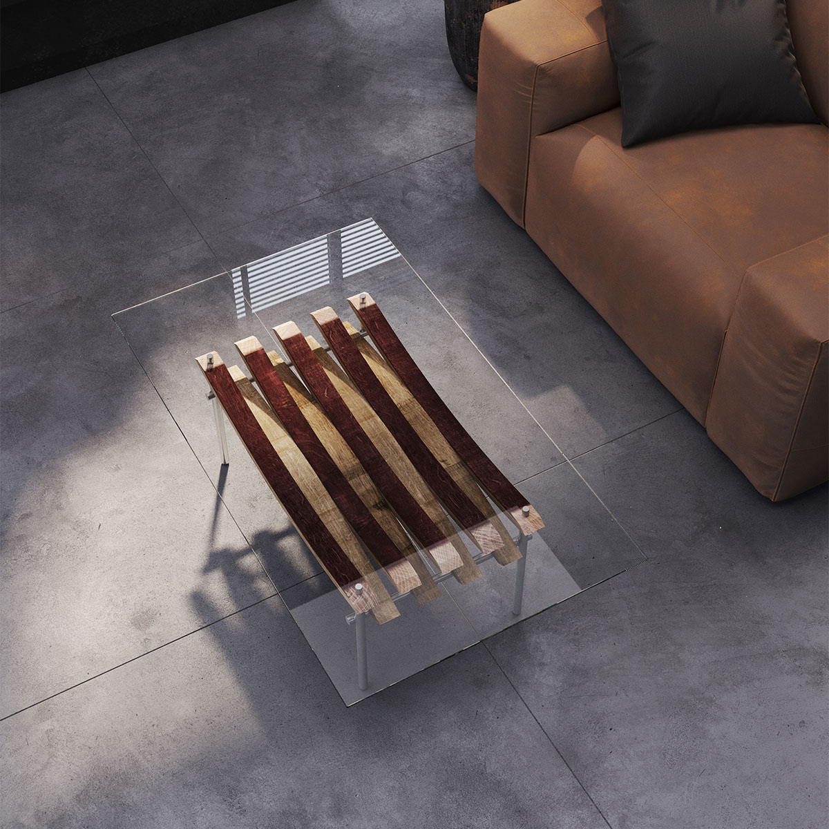 Tavolino rettangolare Vinci by Winetage