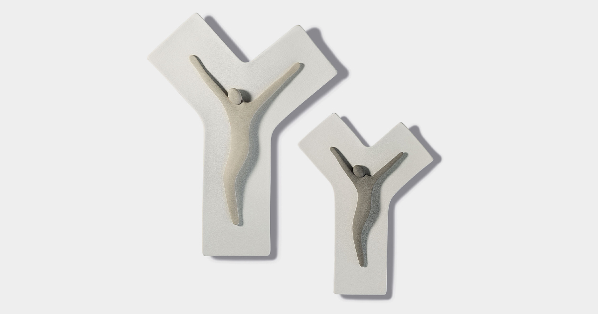 Lineasette Crocifisso Design In Gres Porcellanato Grigio - Prodotto Artigianale Made In Italy (Nove, VI)