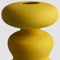 Vaso in terracotta Crisalide Libera  , giallo limone matt by Pantoù