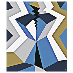 Carta da parati geometrica Contrasto