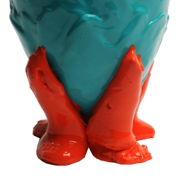 Vaso in resina Clear Extra Colour Turquoise Orange by Corsi Design