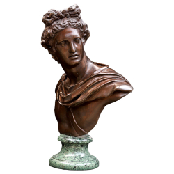 Scultura in bronzo Busto di Apollo del Belvedere