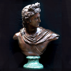 Scultura in bronzo Busto di Apollo del Belvedere by Studio Galleria Romanelli