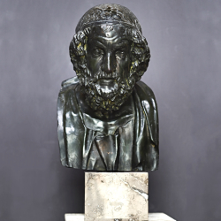 Busto in bronzo Omero by Studio Galleria Romanelli