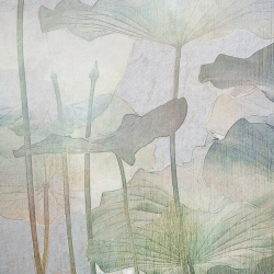 Rivestimento per pareti Lotus leaves, carta vinilica TNT by Officinarkitettura