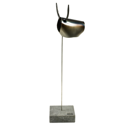 Scultura in metallo Boe, grigio by Bam Design