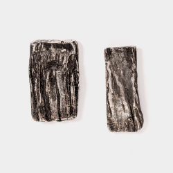 Orecchini a fascia Wood Argento by Arlo