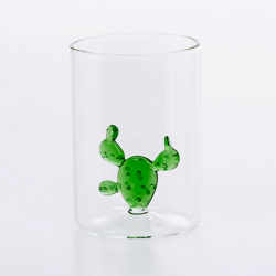 Set 4 bicchieri in vetro Cactus Verde by Casarialto