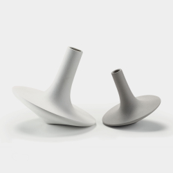 Vaso in ceramica Trottola, ruggine by Lineasette