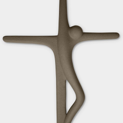 Crocifisso da parete Eloì, grigio by Lineasette