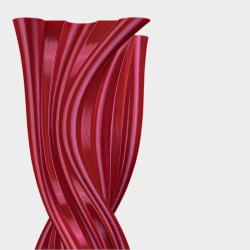 Vaso scultura Tersicore, rosso |  M by Dygodesign