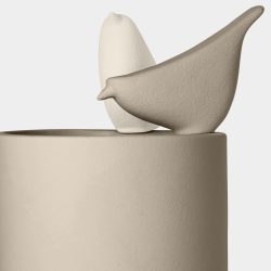 Vaso design Colibrì 1, caolino by Lineasette