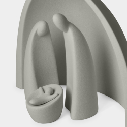 Scultura design Presepe, tortora-caolino by Lineasette