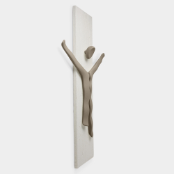 Crocifisso da parete Ora nona, caolino |  M by Lineasette