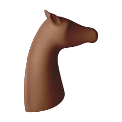 Scultura in ceramica Cavallo, ruggine by Lineasette