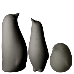 Set 3 sculture in ceramica Pinguini