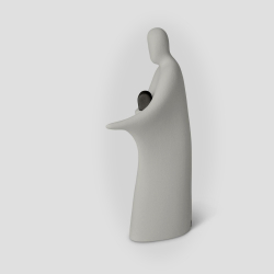 Set 3 statuette design Re Magi, tortora-caolino by Lineasette