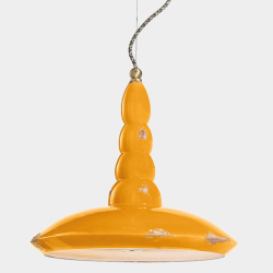 Lampada a sospensione Vague Vintage II, sfumato ruggine by Ferroluce