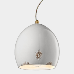 Lampada design Vague Vintage III, sfumato rosso by Ferroluce