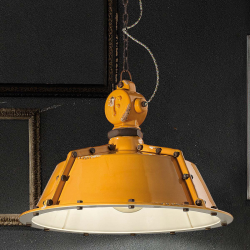 Lampada decorativa Retrò Industrial I, vintage giallo by Ferroluce