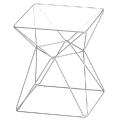 Tavolino design FoxHole 50, bianco by SpHaus