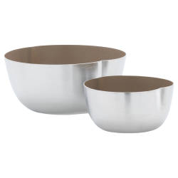 Ciotole Impronta Bowls, satinata |  cappuccino by Mesa Design