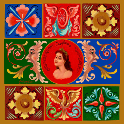 Foulard quadrato Angelica, rosso by Ammìa Sicily on me