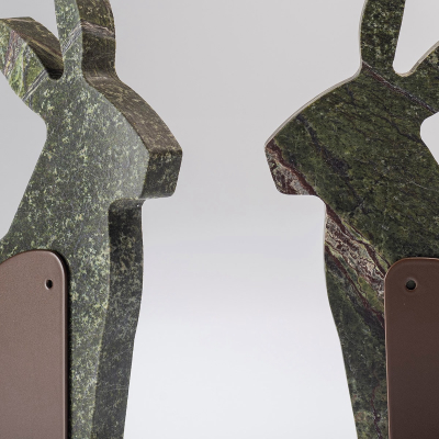 Fermalibri design Bunny coppia, verde alpi by Kimano Design
