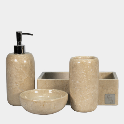 Set 4 accessori bagno Elegant  by Carrara Home Design 