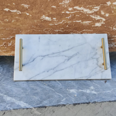 Vassoio in marmo Manico by Carrara Home Design 