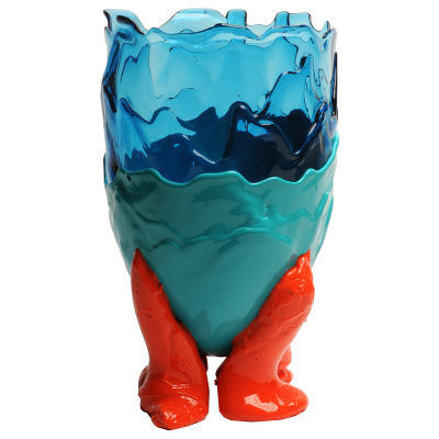 Vaso in resina Clear Extra Colour Turquoise Orange