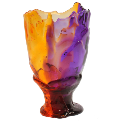 Vaso in resina Twins C Orange Purple