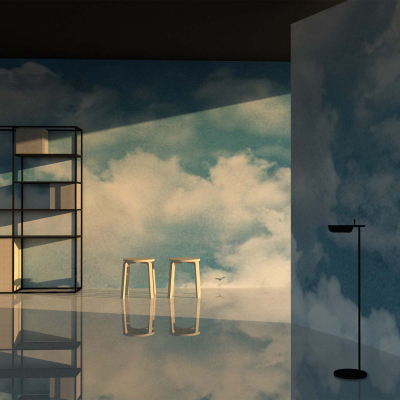 Rivestimento per pareti Painting Clouds, carta vinilica TNT by Officinarkitettura