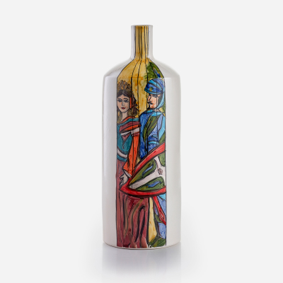 Bottiglia in ceramica Pupo liscia, M by Artefice Atelier