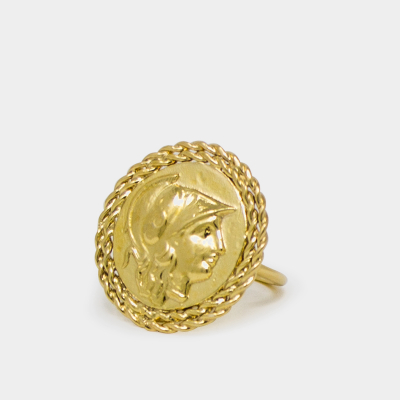 Anello in oro giallo Athena Treccia, 10 by Vintouch